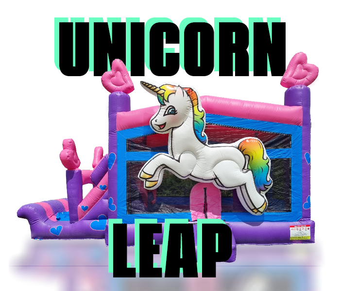 Unicorn Leap Inflatable Castle Hero Image